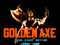 Golden Axe title screen for Sega Master System